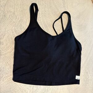 Vuori Black Strappy Crop Top